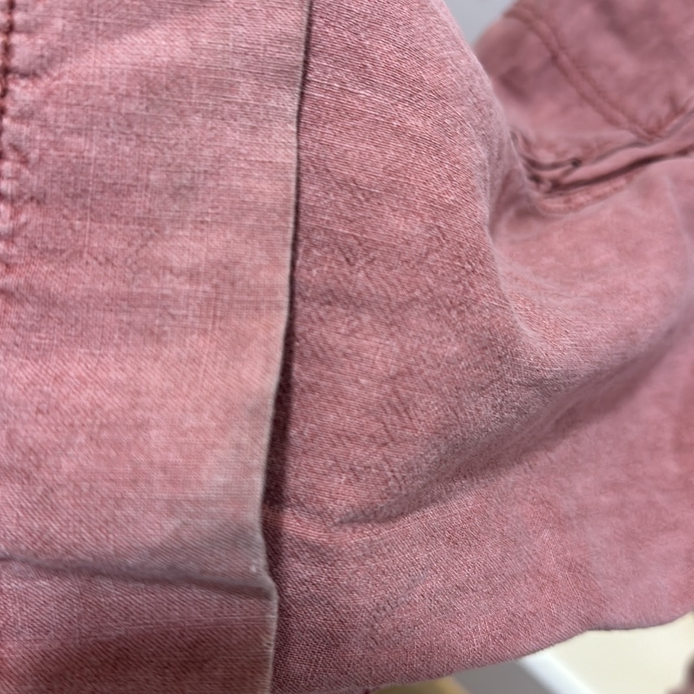Anthropologie Pilcro Mauve Linen Blend Wide Leg Cargo Pant Sz 32 - Picture 6 of 6